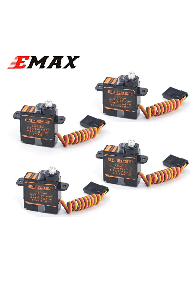 4PCS ES9052MD 4PCS EMAX ES9052MD Digital Metal Servo 5.5g with Gears For RC FPV Airplane Drone