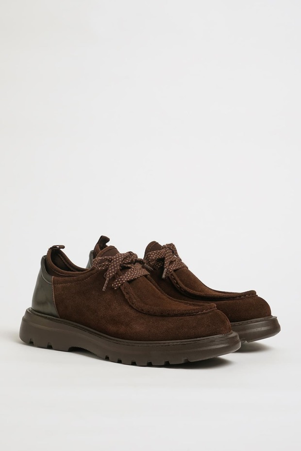 Cherry Model Genuine Suede Leather Eva Sole Casual Shoes