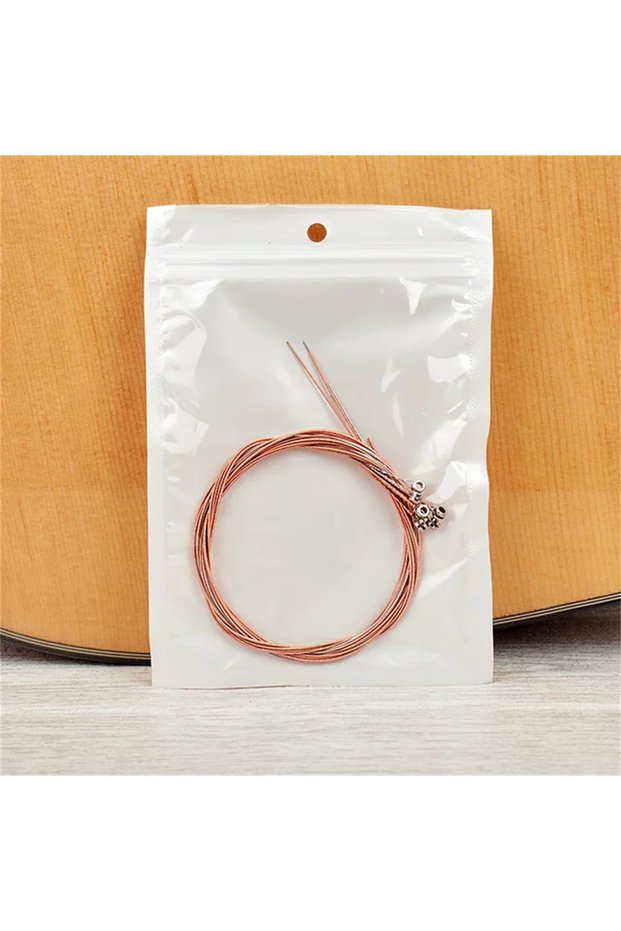 Red Miwayer Acoustic Guitar Strings (6-Piece Set) High Carbon Steel Core with Rust-Resistant Coati