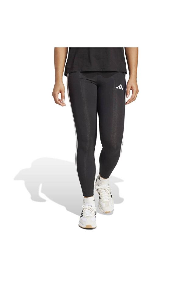 Essentials 3-Stripes Cotton Women's Black Leggings