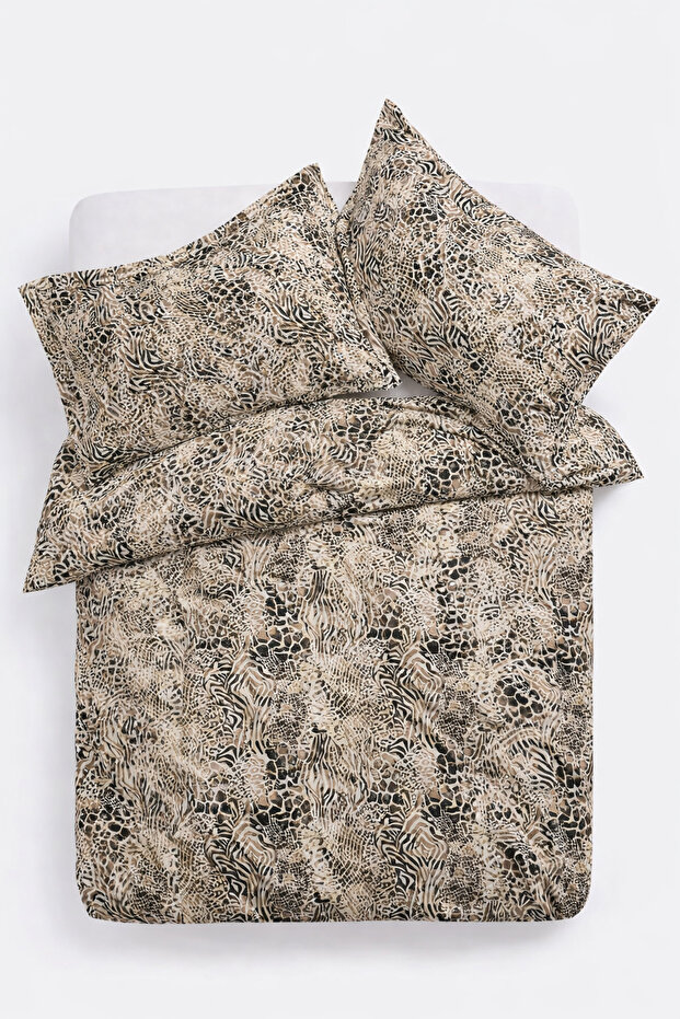 Çift Kişilik Nevresim Seti Python Bej SETÇİFT - 3