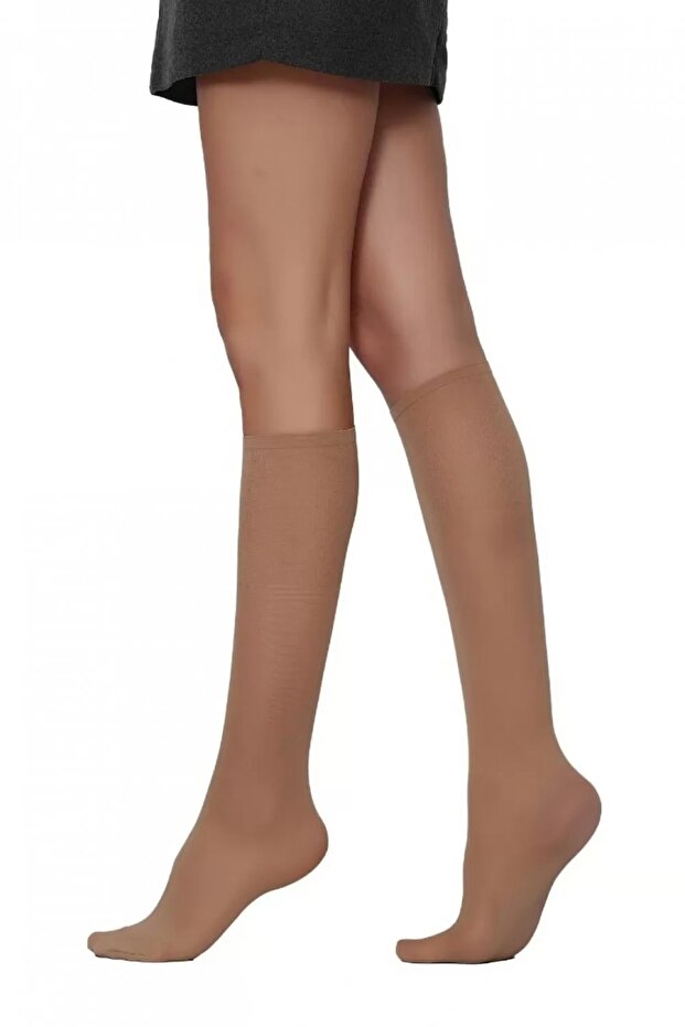 & Daymod Comfort Tights Non-Squeezing Knee-Length Candy Socks Bronze 3 Pairs