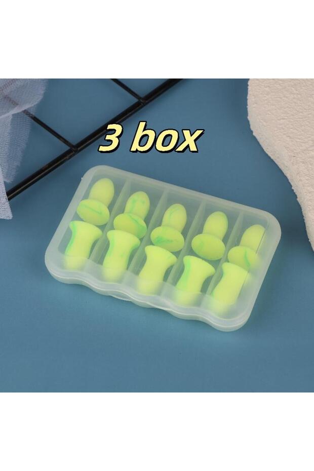 B 5Box 20pcs 1/3/5 Boxes Anti-Noise Sleeping Aid Ear Care Reusable Sleep Ear Plugs Noise Reduction S