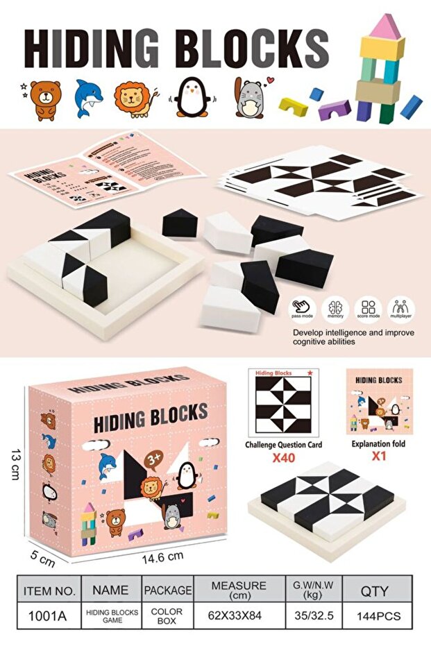 boxed educational hidden building block puzzle toys spatial thinking imagination ability training pa