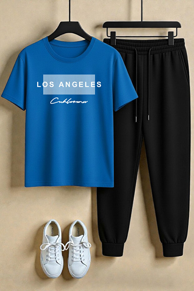 Unisex Eternal Light Design Printed T-Shirt - 2-Piece Tracksuit Set
