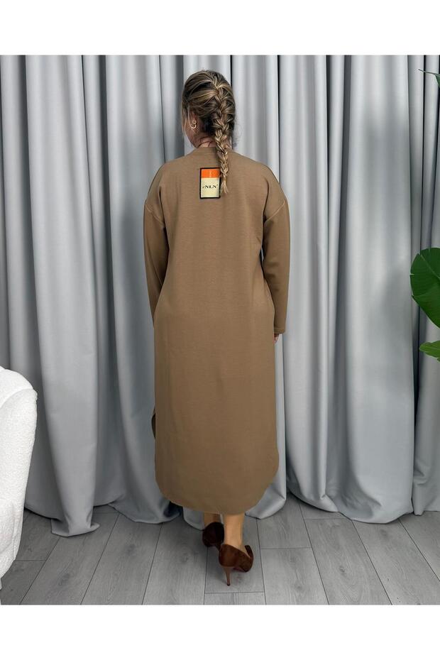 Natali Basic Dress Brown - 4