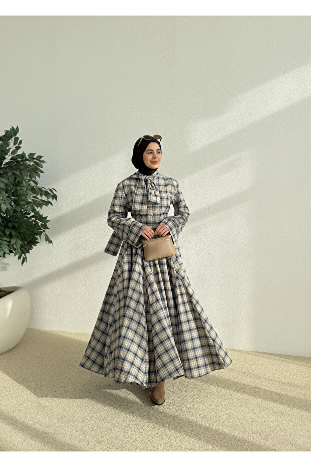 KURDELE YAKA TAKUM bej - 1