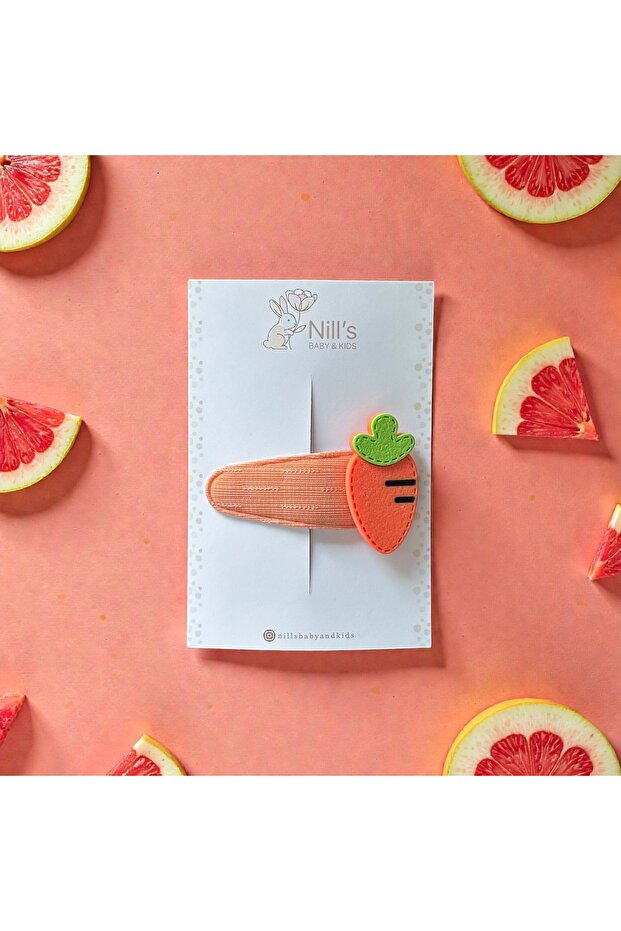 Carrot Figured Hair Clip – Orange
