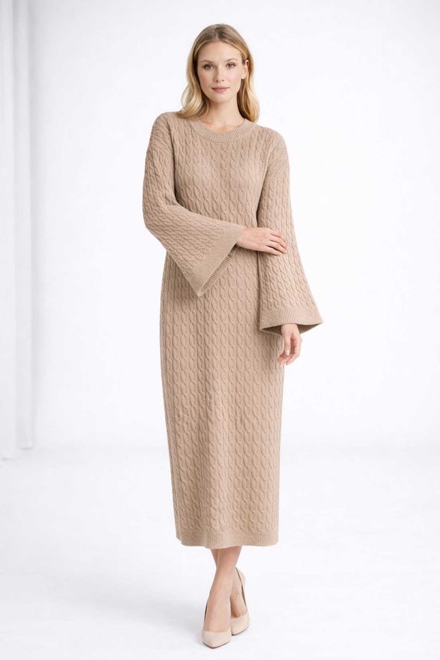 Women's Spanish Sleeve Knitwear Long Dress