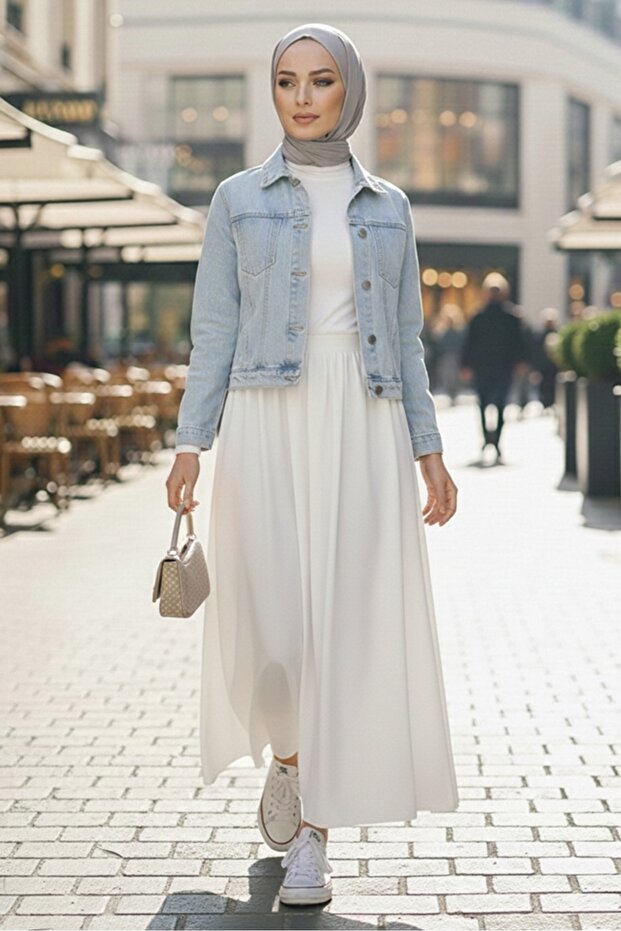 Basic Cepli Kot Ceket 1670 - Mavi - 1