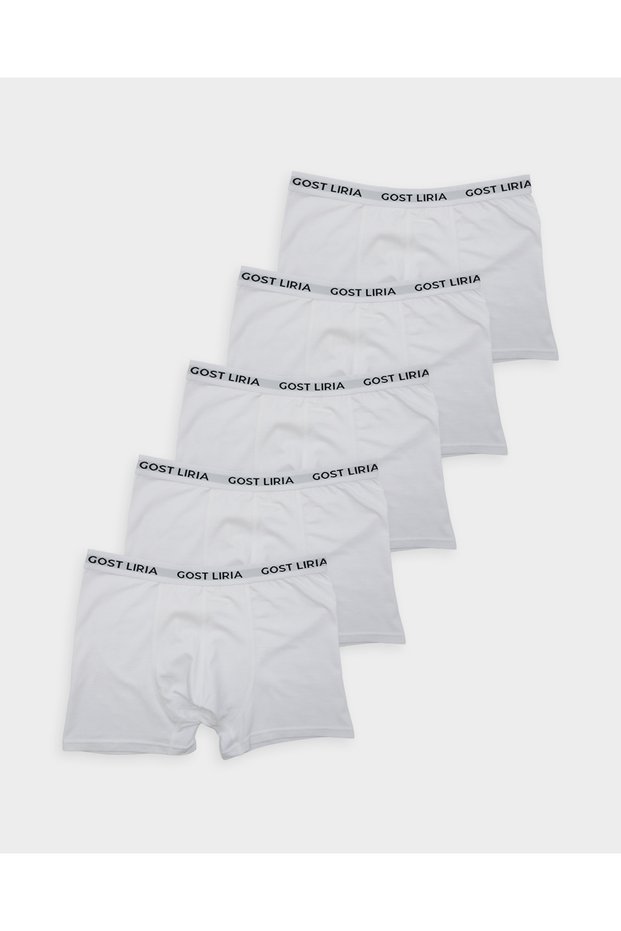 -Bare Men's Boxer 5 Pack -White