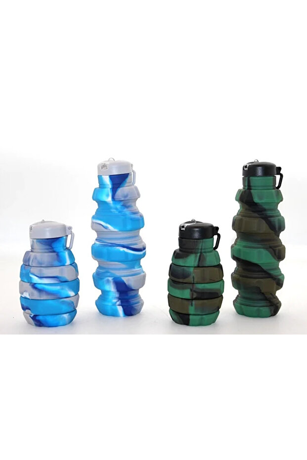 Hand Grenade Design Foldable Portable Silicone Water Bottle 500 ml Alk3139
