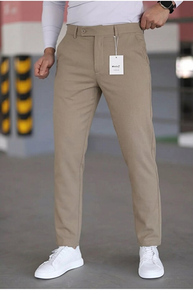 Men's High-Quality Stretch Fabric Italian Cut Stylish and Comfortable Pants Suitable for Any Occasion