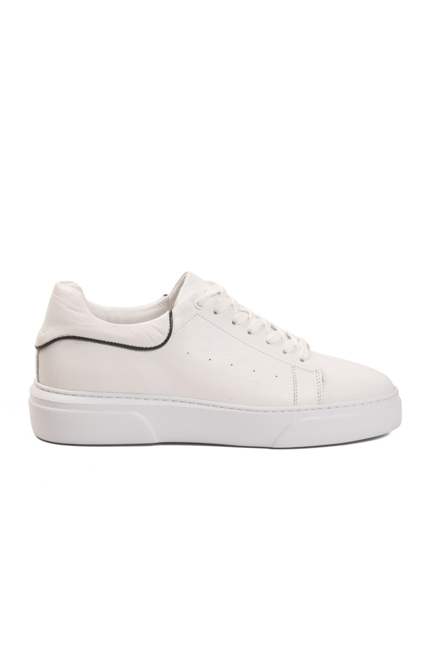 White Genuine Leather Men's Casual Shoes 751025 m