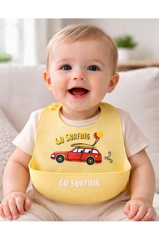 Silicone Baby Bib Children's Bib Stain-Proof Washable