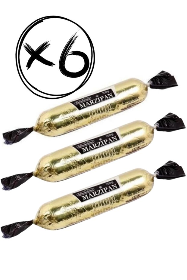 Marzipan (Almond Paste Covered with Dark Chocolate) 100 Gr *6 Pieces