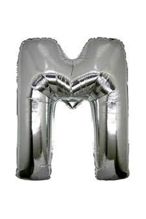 Letter m Silver Foil Balloon 16 Inch 40 cm
