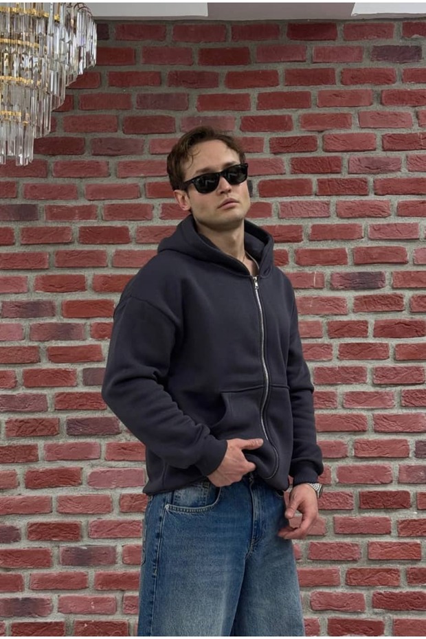 Basic Premium Zip Hoodie Oversize - 4