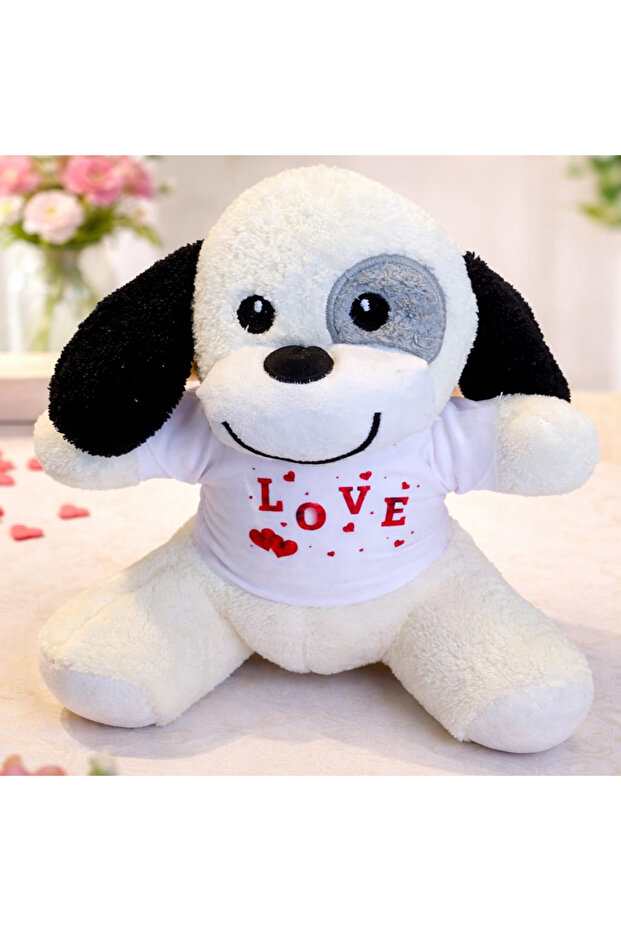Cute Plush Dog with Love T-Shirt
