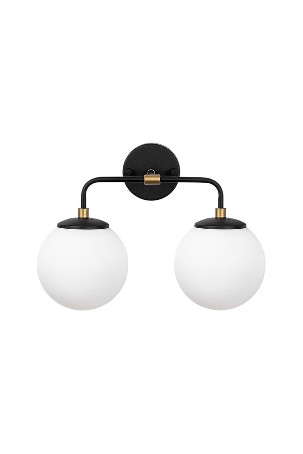 Stylish Metal Body Sconce with Black Fuzz, E14 Compatible for Entrance and Library