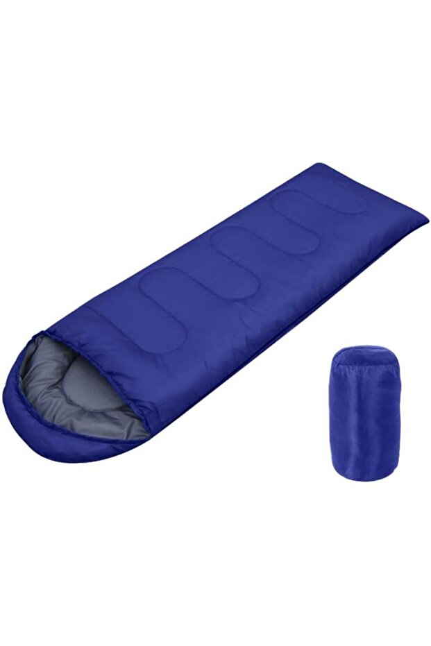 Outdoor Camping Envelope Sleeping Bag, 180cm Length with 30cm Hood Cap, Summer Down Sleeping Bag