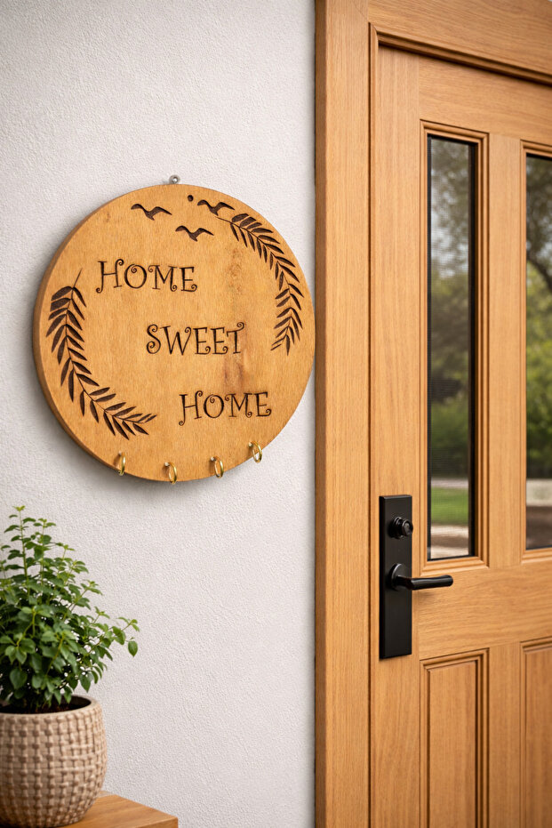 Kayın Ağacı Anahtar Askılığı - 1