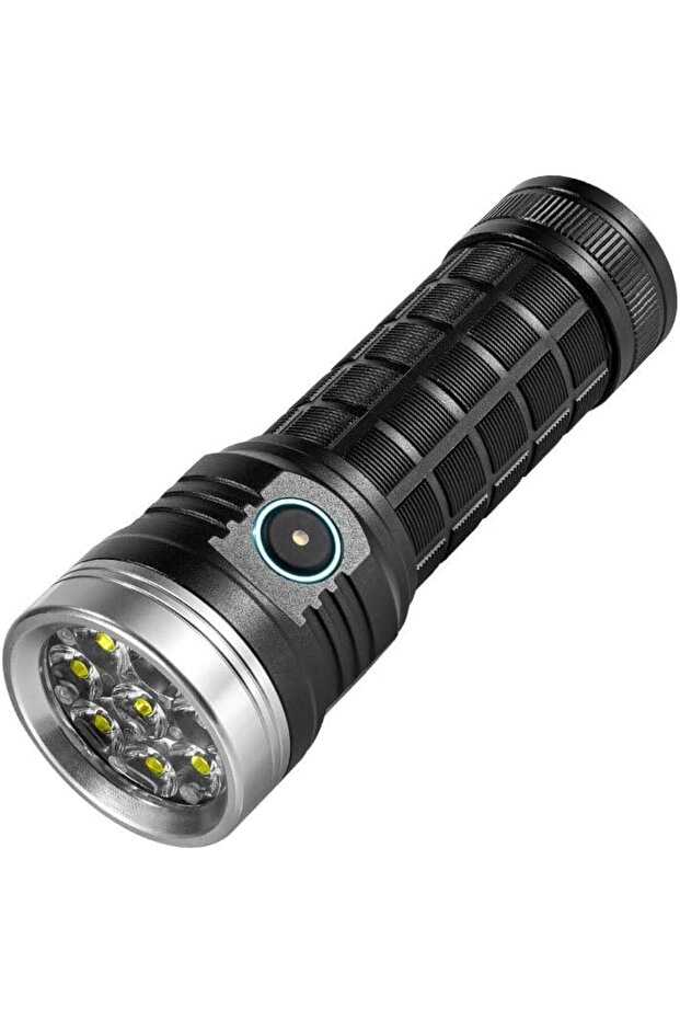 Super Bright Flashlights 8 LED High Waterproof 5 Modes USB Tactical Flashlight Camping Hiking Outage