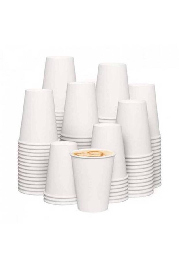 Thick Paper Tea Cups 9 oz White Pack (50 Pieces)