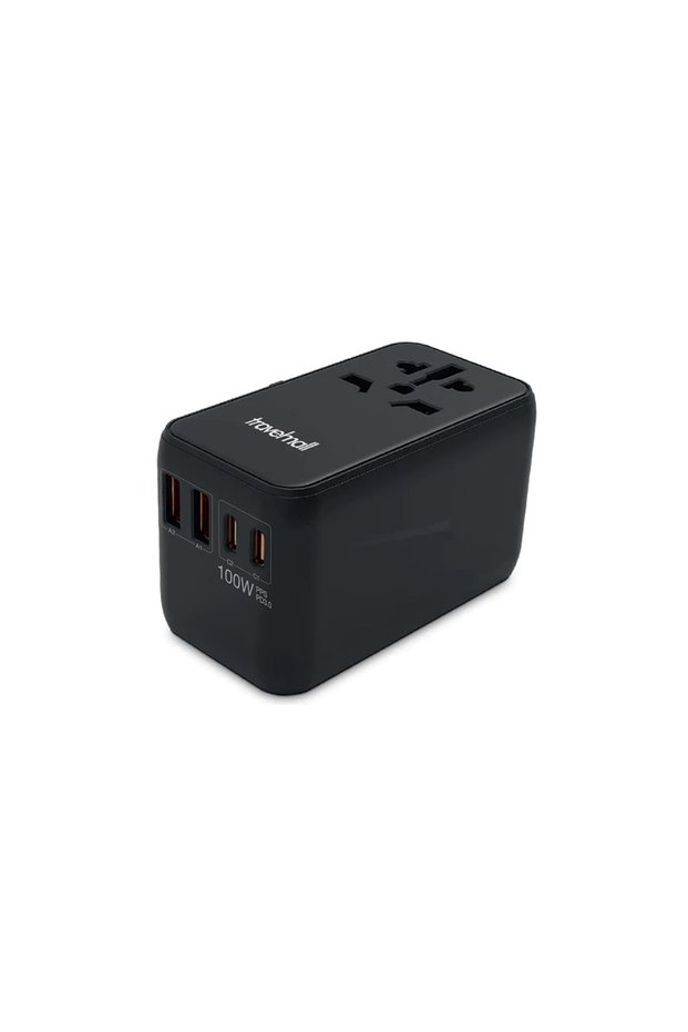 100W GaN PD USB C Travel Adapter with 4 Ports for Laptop Phone and Tablet Fast Charging