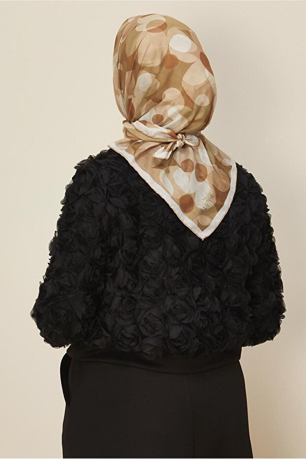 Flower Patterned Scarf 8563 - 2