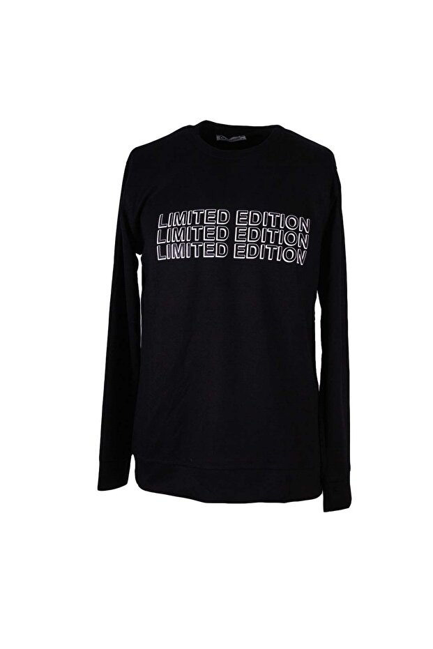 Limited Edition Print Modal Octavian Black Men's Sweatshirt 26Yg08000055