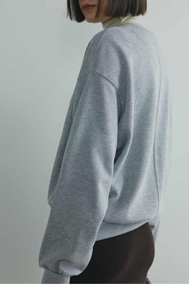 Gri Kenny Basic Hırka - 6