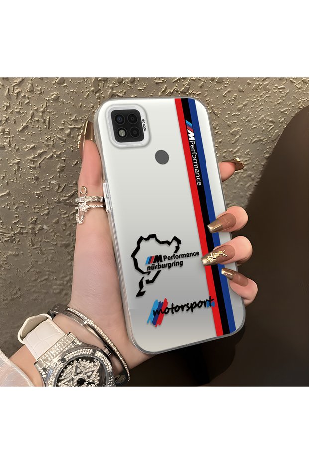 Xiaomi Poco C31 Compatible Bmw Patterned Silicone Edge Hard Back Anti-Fall Phone Case