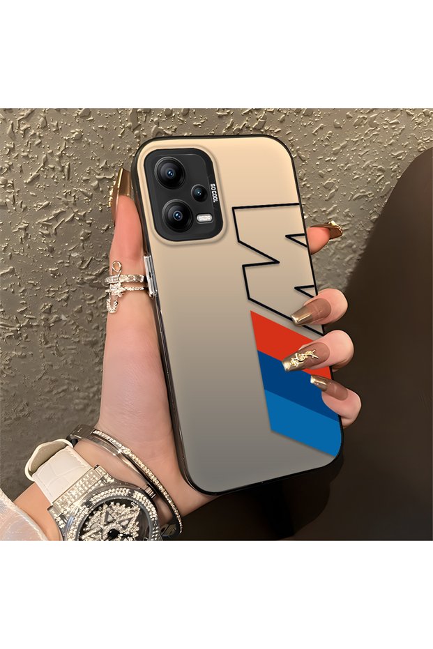 Xiaomi Poco X5 5g Compatible Bmw Patterned Silicone Edge Hard Back Anti-Fall Case