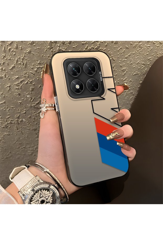 Xiaomi Poco X7 5g Compatible Bmw Patterned Silicone Edge Hard Back Anti-Fall Case