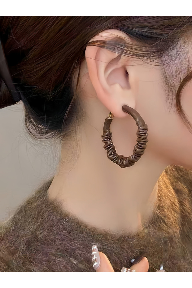 Brown Hoop Earrings