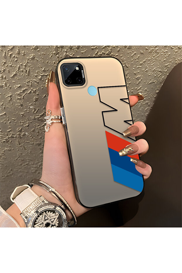 Realme C21Y/C25Y Compatible Bmw Patterned Silicone Edge Hard Back Anti-Fall Case