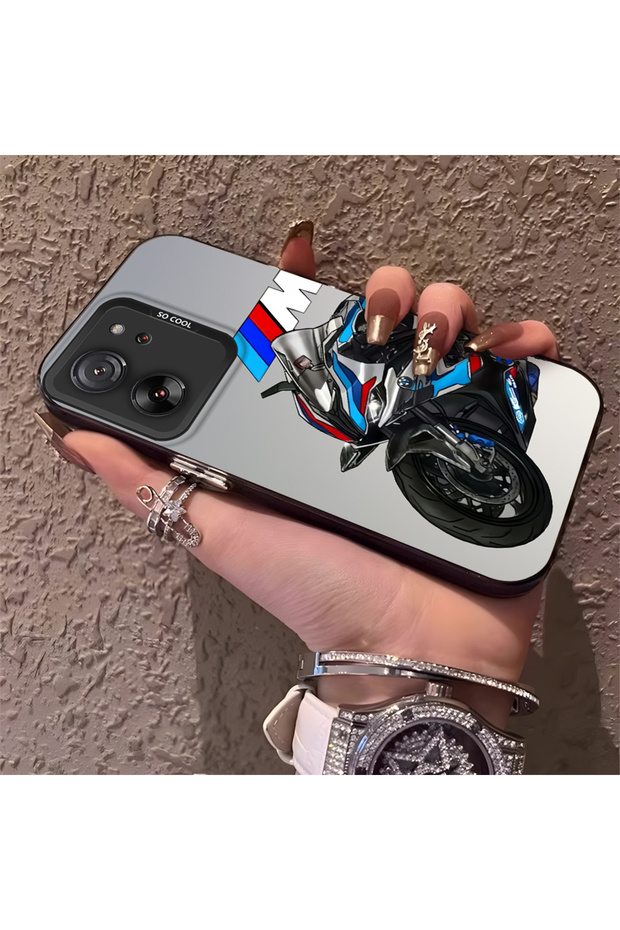 Phone Case Compatible with Mi 13T/Mi 13t Pro Bmw Pattern Silicone Edge Hard Back Thin