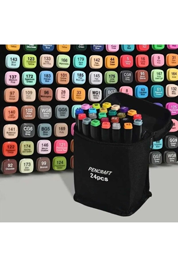 24-Piece Professional Marker Paint Pen Set – Drawing, Architecture, Design, and Project Pens