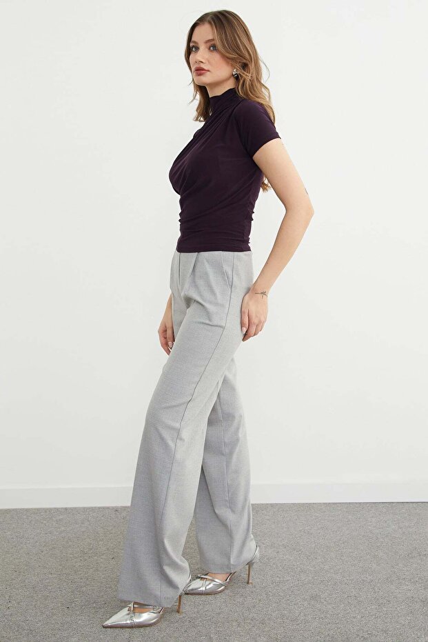 Basic Yanları Büzgülü Bluz - 6