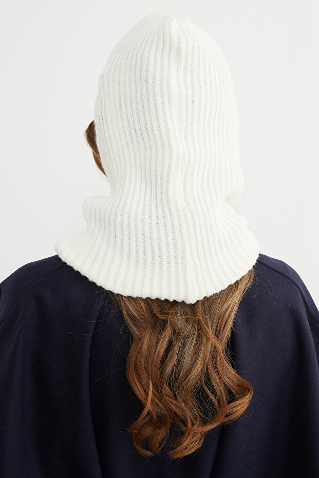 Basic Bağcıklı Triko Balaklava Bere - 7
