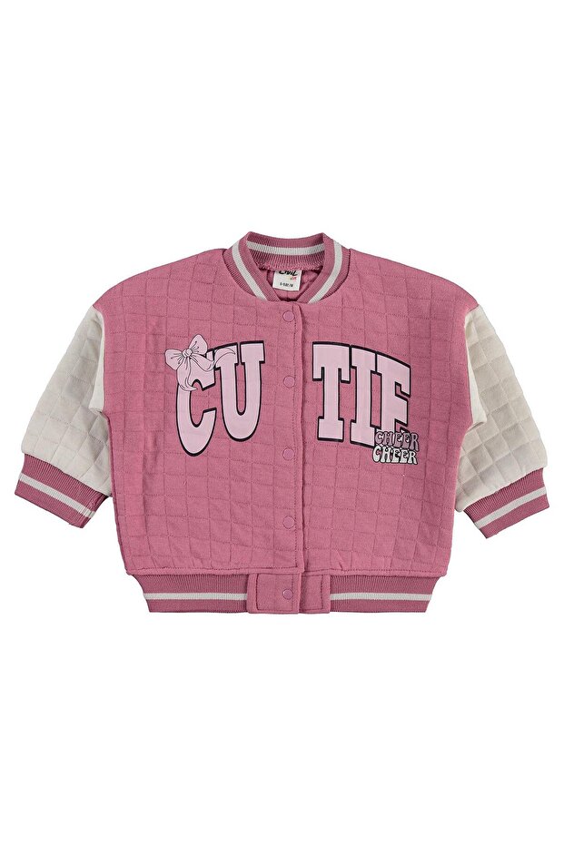 Cute Embroidered Cardigan for 6-18 Months - Pink 9-12 Months