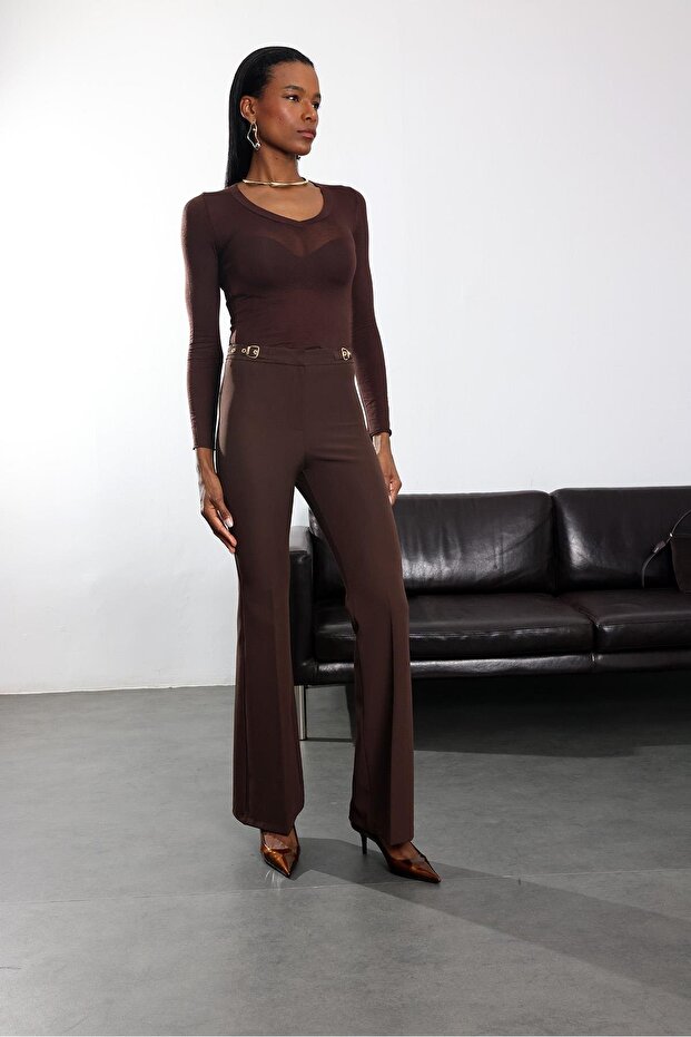 Brown Spanish Fabric Trousers 1273