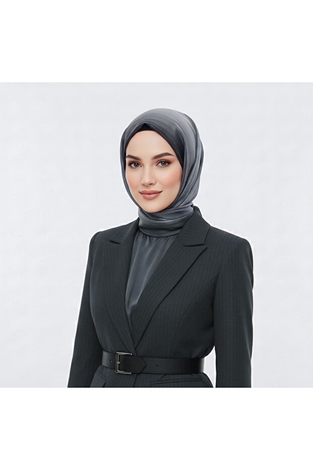 Aura Şerit Detaylı Eşarp - 2