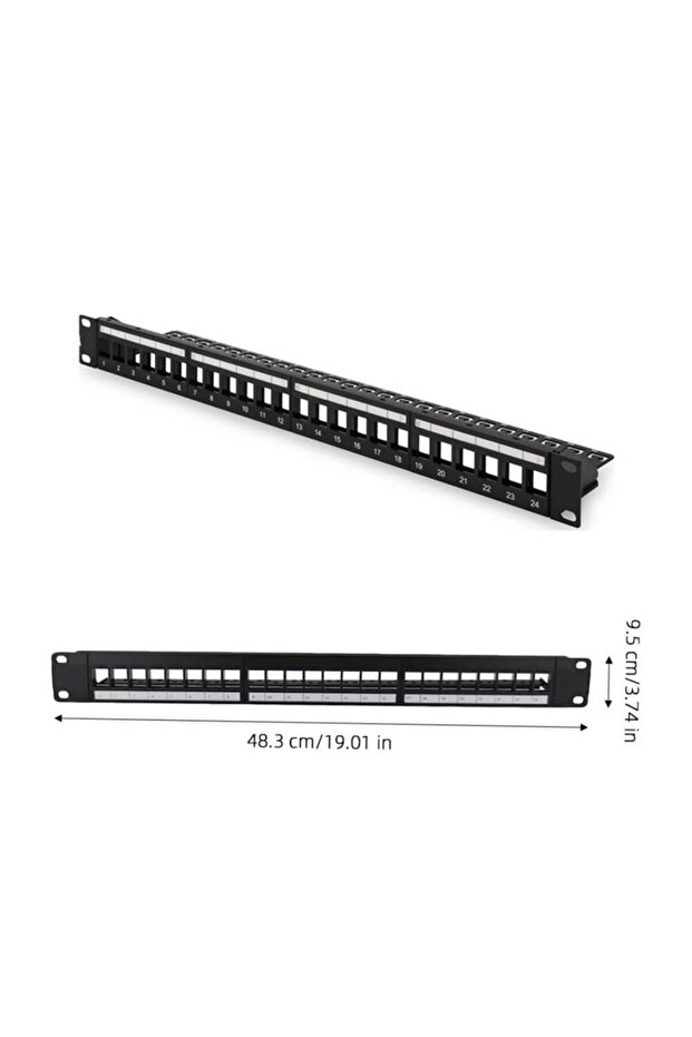 24 Port Cat5e Cat6 Patch Panel Boş - 6