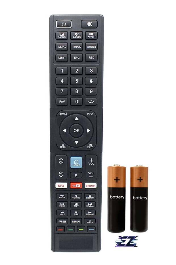 Replacement Remote Control RM-C3401 for JVC TV LT-55N775A LT-55N685A LT-65N785A LT55N685A LT55N775A LT65N785A with battery