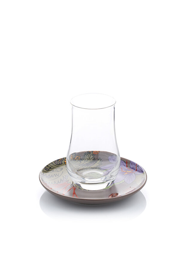 طقم فناجين شاي متعددة الألوان بنقشة التمر من مالاث - 2