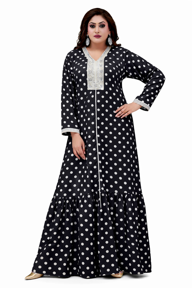 Polka Dot Printed Kaftan
