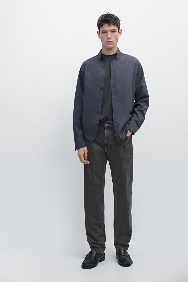 Pamuklu regular fit gömlek - 1