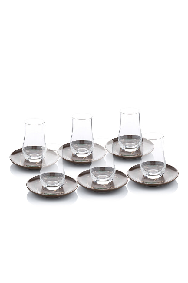 Brown Floral Tea Cups Set from Malath